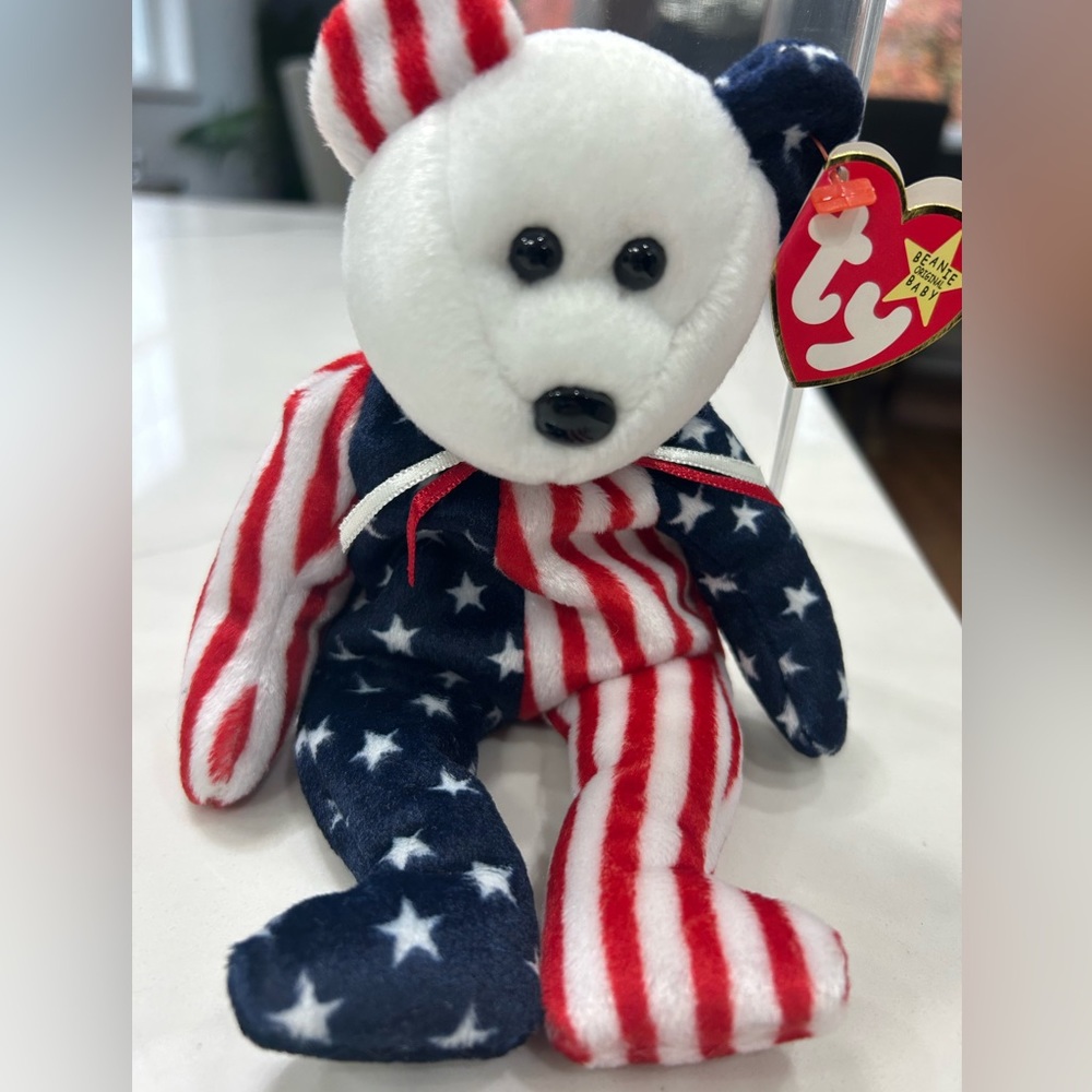 Rare Beanie Baby Spangle with grammar error